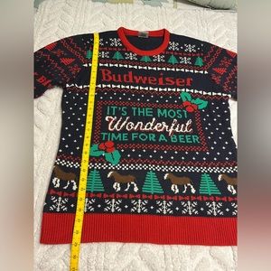 Budweiser ugly Christmas sweater